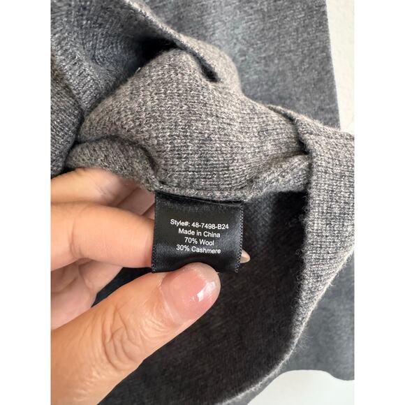 JENNI KAYNE Chelsea wool cashmere Cardigan Gray Derby XL - Picture 10 of 11